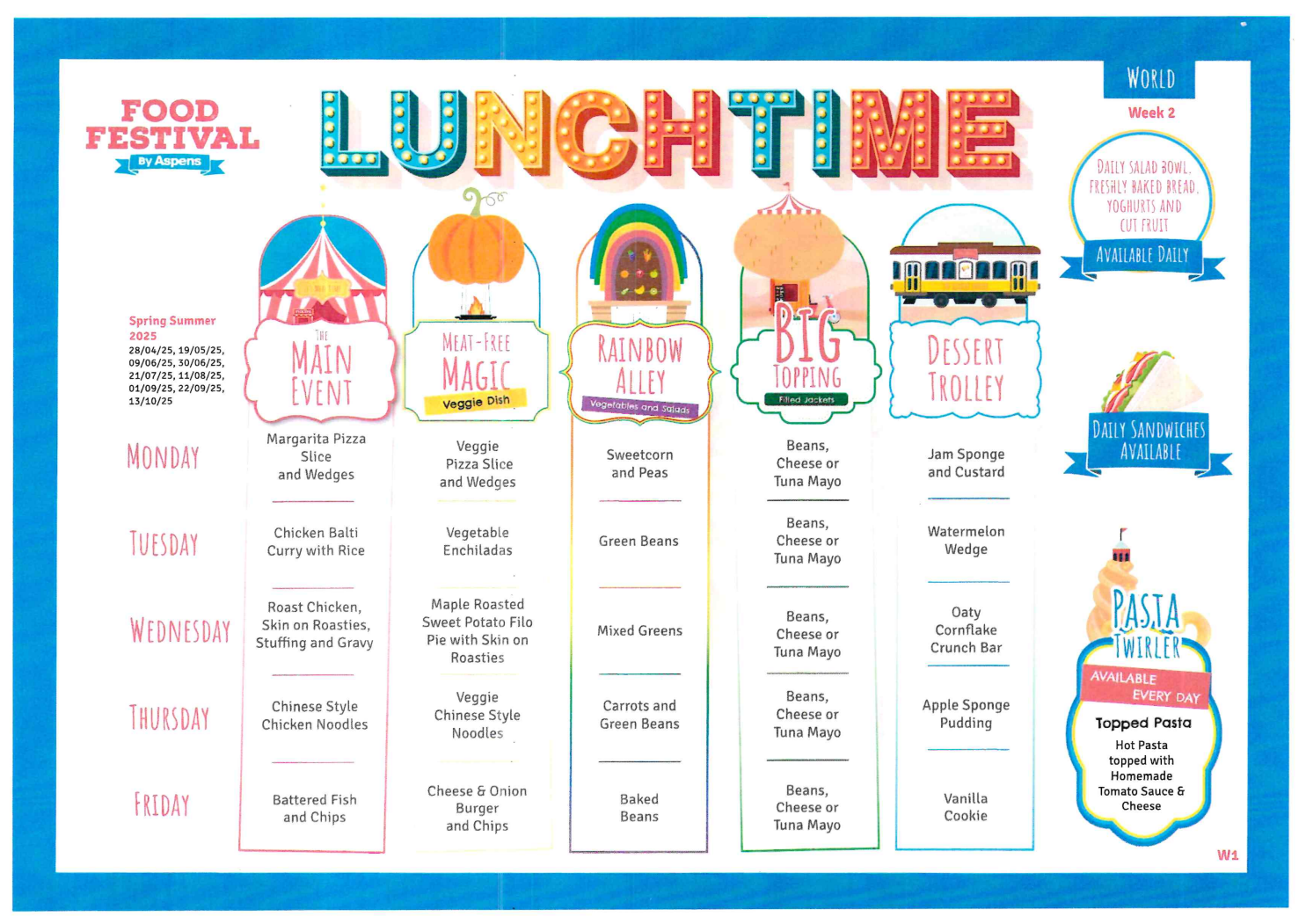 Eastwood Menu 2