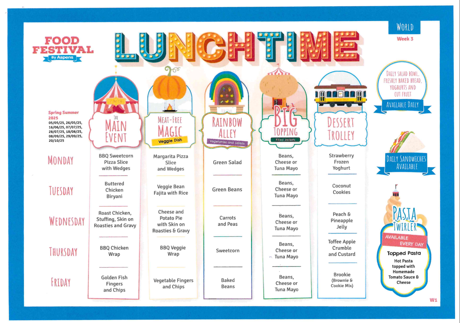 Eastwood Menu 3