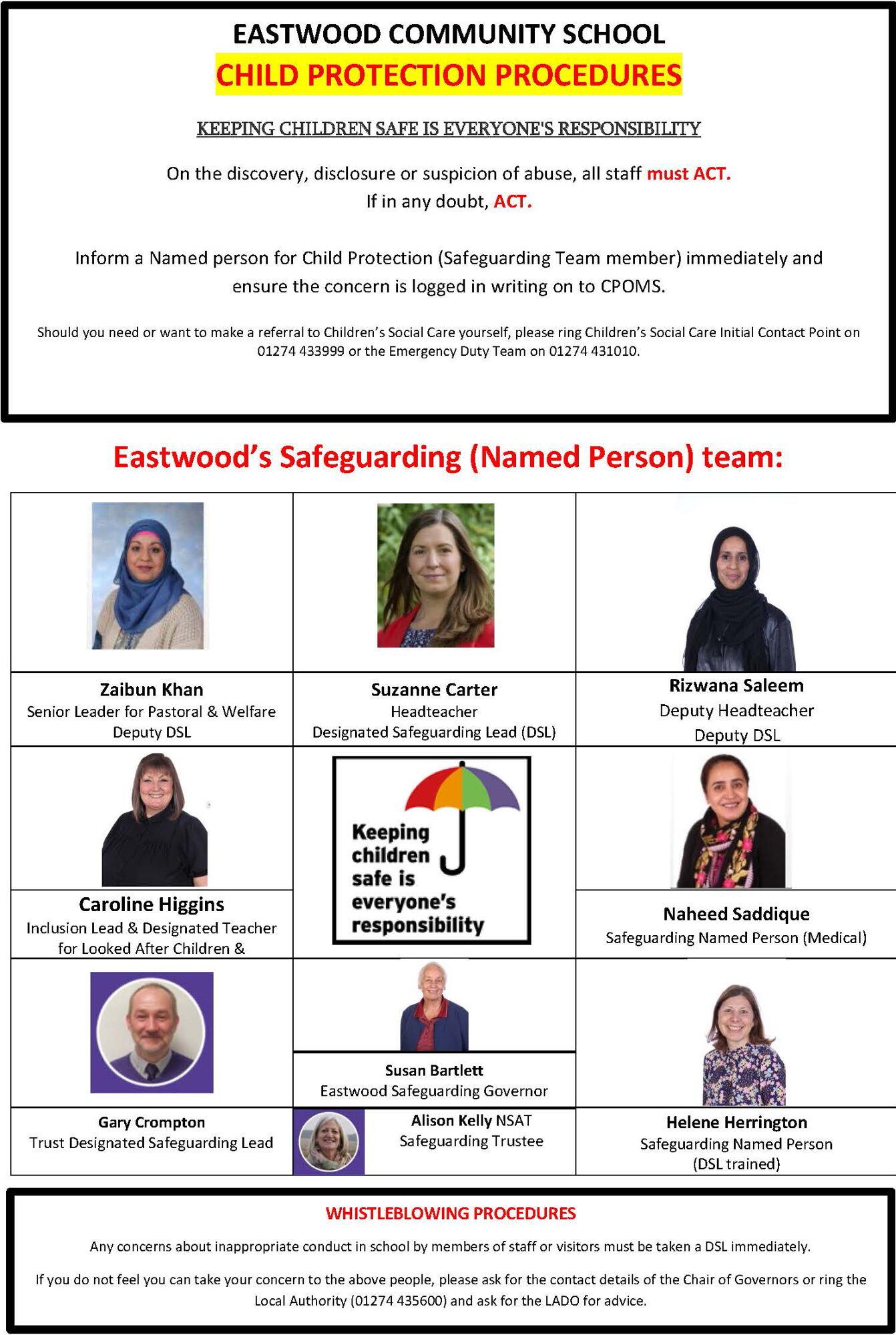 Safeguarding team poster